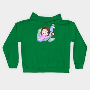 sleeping girl Kids Hoodie